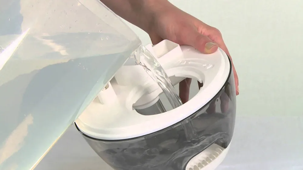 Living space where dry indoor air becomes noticeable